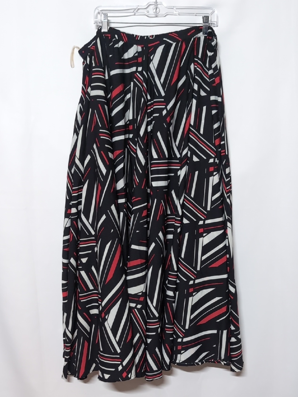 Striped Geometric Maxi Skirt
